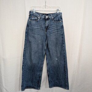 GAP Baggy Blue Jeans Size 4 / 27R S Relaxed Wide Leg Denim